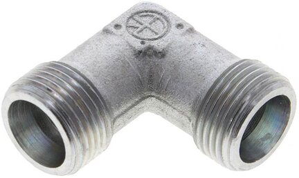 Kolanko hydrauliczne 90 st., gwint zewnętrzny 12 S (M20x1,5), stal ocynkowana