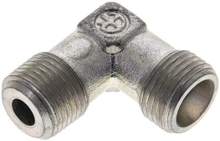 Kolanko hydrauliczne 90 st., gwint NPT 3/8"-10 S (M18x1,5), stal ocynkowana