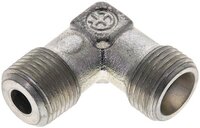Kolanko hydrauliczne 90 st., gwint NPT 3/8"-10 S (M18x1,5), stal ocynkowana