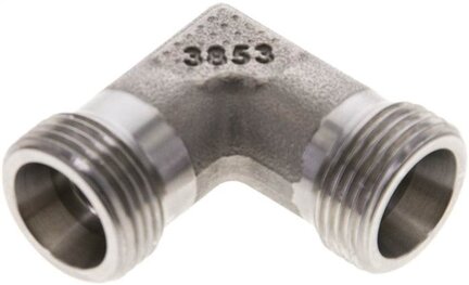 Kolanko hydrauliczne 90 st., gwint zewnętrzny 12 S (M20x1,5), stal nierdzewna