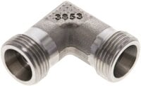 Kolanko hydrauliczne 90 st., gwint zewnętrzny 12 S (M20x1,5), stal nierdzewna