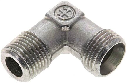 Kolanko hydrauliczne 90 st., gwintowane, M 16x1,5 (stożkowy)-12 L (M18x1,5), stal ocynkowana