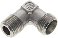 Kolanko hydrauliczne 90 st., gwintowane, M 16x1,5 (stożkowy)-12 L (M18x1,5), stal ocynkowana