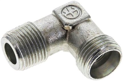 Kolanko hydrauliczne 90 st. gwint R 3/8"-12 L (M18x1,5), stal ocynkowana