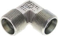 Kolanko hydrauliczne 90 st., gwint zewnętrzny 15 L (M22x1,5), stal ocynkowana