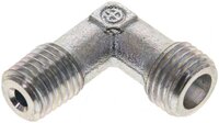 Kolanko hydrauliczne 90 st., gwintowane, M 12x1,5 (stożkowy)-6 S (M14x1,5), stal ocynkowana