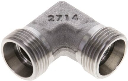 Kolanko hydrauliczne 90 st., gwint zewnętrzny 15 L (M22x1,5), stal nierdzewna