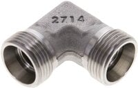 Kolanko hydrauliczne 90 st., gwint zewnętrzny 15 L (M22x1,5), stal nierdzewna