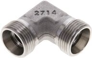 Kolanko hydrauliczne 90 st., gwint zewnętrzny 15 L (M22x1,5), stal nierdzewna