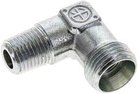 Kolanko hydrauliczne 90 st. gwint R 1/4"-12 L (M18x1,5), stal ocynkowana