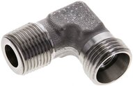 Kolanko hydrauliczne 90 st. gwint R 3/8"-12 L (M18x1,5), stal nierdzewna