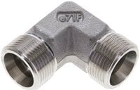 Kolanko hydrauliczne 90 st., gwint zewnętrzny 16 S (M24x1,5), stal nierdzewna