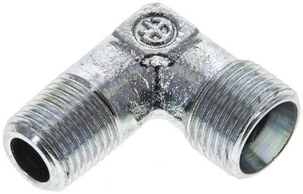 Kolanko hydrauliczne 90 st., gwintowane, M 10x1 (stożkowy)-8 LL (M12x1), stal ocynkowana