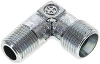Kolanko hydrauliczne 90 st., gwintowane, M 10x1 (stożkowy)-8 LL (M12x1), stal ocynkowana