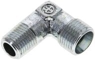 Kolanko hydrauliczne 90 st., gwintowane, M 10x1 (stożkowy)-8 LL (M12x1), stal ocynkowana