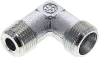 Kolanko hydrauliczne 90 st., gwintowane, M 18x1,5 (stożkowy)-12 S (M20x1,5), stal ocynkowana