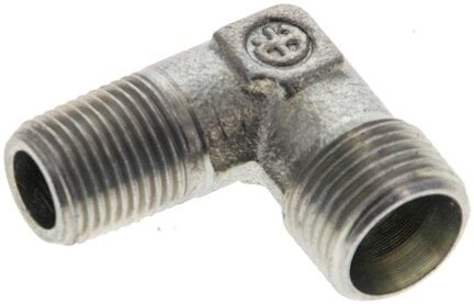 Kolanko hydrauliczne 90 st. gwint R 1/8"-8 LL (M12x1), stal ocynkowana