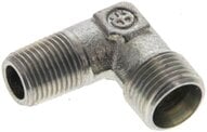 Kolanko hydrauliczne 90 st. gwint R 1/8"-8 LL (M12x1), stal ocynkowana