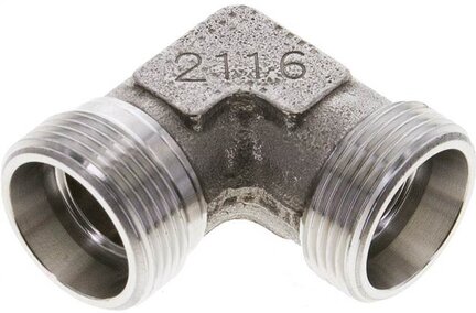 Kolanko hydrauliczne 90 st., gwint zewnętrzny 18 L (M26x1,5), stal nierdzewna