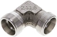 Kolanko hydrauliczne 90 st., gwint zewnętrzny 18 L (M26x1,5), stal nierdzewna