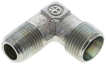Kolanko hydrauliczne 90 st., gwint NPT 1/8"-8 LL (M12x1), stal ocynkowana