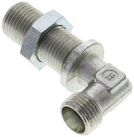 Kolanko hydrauliczne 90 st., grodziowe 10 L (M16x1,5), stal ocynkowana