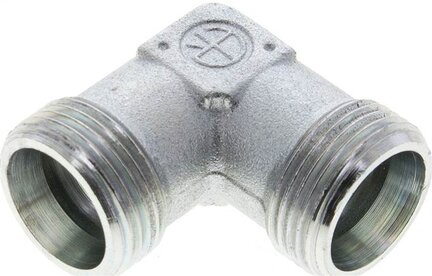 Kolanko hydrauliczne 90 st., gwint zewnętrzny 20 S (M30x2), stal ocynkowana