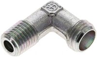 Kolanko hydrauliczne 90 st., gwintowane, M 12x1,5 (stożkowy)-8 L (M14x1,5), stal ocynkowana