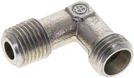 Kolanko hydrauliczne 90 st. gwint R 1/4"-8 L (M14x1,5), stal ocynkowana