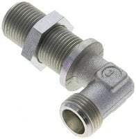 Kolanko hydrauliczne 90 st., grodziowe 10 S (M18x1,5), stal ocynkowana