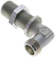 Kolanko hydrauliczne 90 st., grodziowe 10 S (M18x1,5), stal ocynkowana