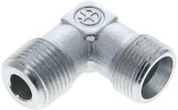 Kolanko hydrauliczne 90 st., gwint NPT 1/2"-14 S (M22x1,5), stal ocynkowana