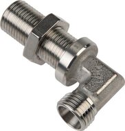 Kolanko hydrauliczne 90 st., grodziowe 16 S (M24x1,5), stal nierdzewna