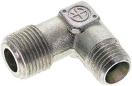 Kolanko hydrauliczne 90 st. gwint R 3/8"-8 L (M14x1,5), stal ocynkowana