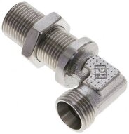 Kolanko hydrauliczne 90 st., grodziowe 12 L (M18x1,5), stal nierdzewna