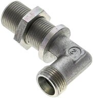 Kolanko hydrauliczne 90 st., grodziowe 12 S (M20x1,5), stal ocynkowana