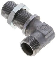 Kolanko hydrauliczne 90 st., grodziowe 16 S (M24x1,5), stal ocynkowana