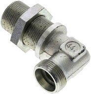 Kolanko hydrauliczne 90 st., grodziowe 18 L (M26x1,5), stal ocynkowana