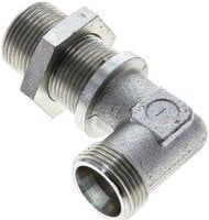 Kolanko hydrauliczne 90 st., grodziowe 20 S (M30x2), stal ocynkowana