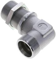 Kolanko hydrauliczne 90 st., grodziowe 30 S (M42x2), stal ocynkowana
