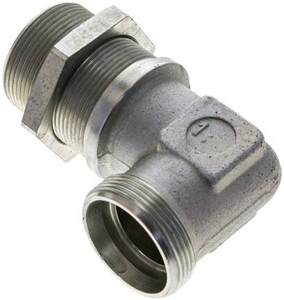 Kolanko hydrauliczne 90 st., grodziowe 35 L (M45x2), stal ocynkowana