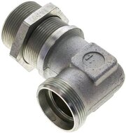 Kolanko hydrauliczne 90 st., grodziowe 35 L (M45x2), stal ocynkowana