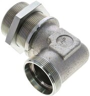 Kolanko hydrauliczne 90 st., grodziowe 42 L (M52x2), stal ocynkowana
