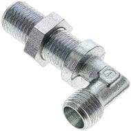 Kolanko hydrauliczne 90 st., grodziowe 8 L (M14x1,5), stal ocynkowana