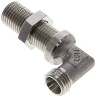 Kolanko hydrauliczne 90 st., grodziowe 8 L (M14x1,5), stal nierdzewna