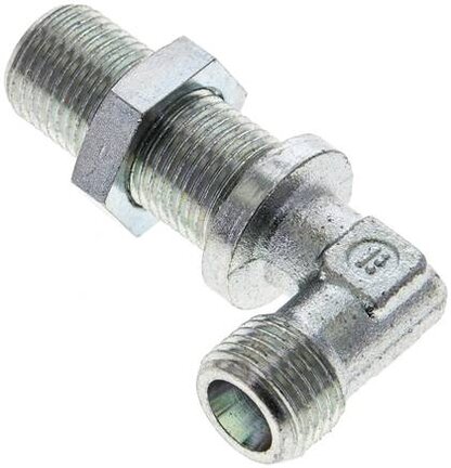 Kolanko hydrauliczne 90 st., grodziowe 8 S (M16x1,5), stal ocynkowana