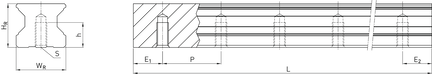 Prowadnica liniowa RGR65R4000H seria RGR - HIWIN