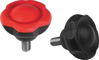 Pokrętło Gwiaździstw Pięcioramienne termoplast ciemnoszary RAL 7021 (06253-50125X60) - Norelem