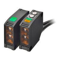 Czujnik optyczny zaporowy, kwadratowa obudowa, IR LED, wiązka przelotowa, 40m, AC/DC, przekaźnik, do wyboru L-ON/D-ON, kabel 2m (E3JK-TR13 2M) - Omron