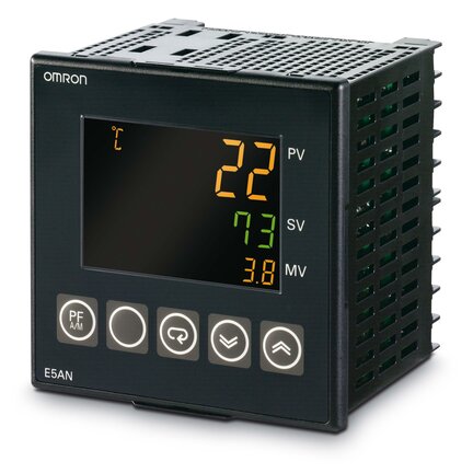 Regulator temperatury, PROplus, 1/4 DIN, (96 x 96)mm, 2 x opcja OUT, 2 x Aux OUT, HT Burnout SSR Fail./3Phs. (E5AN-HAA2HHBFMD-500 24VAC/DC) - Omron